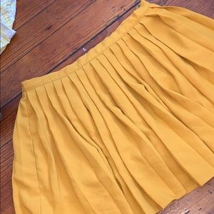 Flowy Yellow Mustard Mini Skirt
